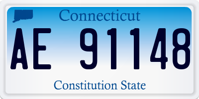 CT license plate AE91148