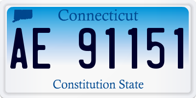 CT license plate AE91151