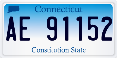 CT license plate AE91152