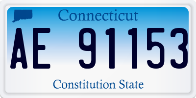 CT license plate AE91153