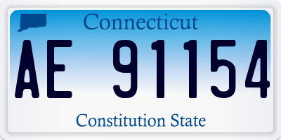 CT license plate AE91154