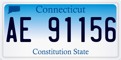 CT license plate AE91156