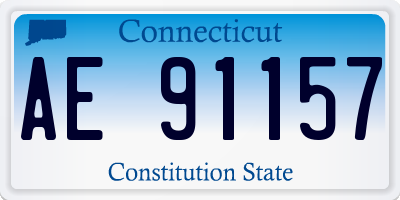 CT license plate AE91157