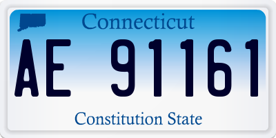CT license plate AE91161