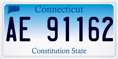 CT license plate AE91162