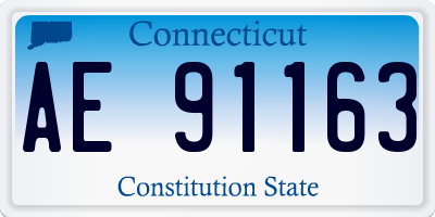 CT license plate AE91163