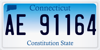 CT license plate AE91164