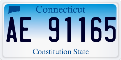 CT license plate AE91165