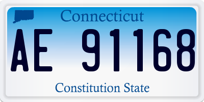 CT license plate AE91168