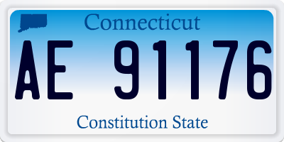 CT license plate AE91176