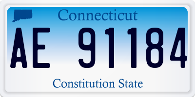 CT license plate AE91184