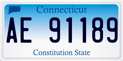 CT license plate AE91189