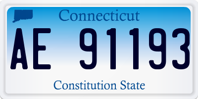 CT license plate AE91193