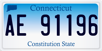 CT license plate AE91196