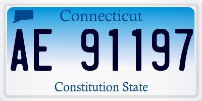 CT license plate AE91197