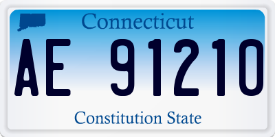 CT license plate AE91210