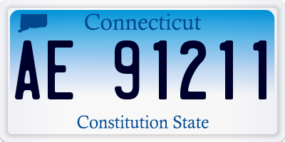 CT license plate AE91211