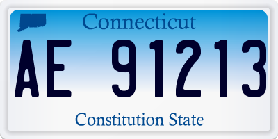 CT license plate AE91213