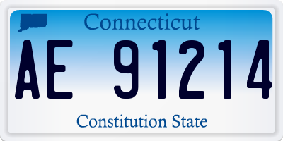CT license plate AE91214