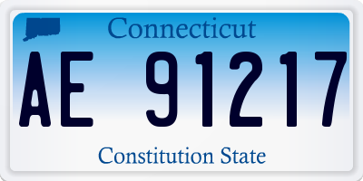 CT license plate AE91217