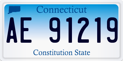 CT license plate AE91219