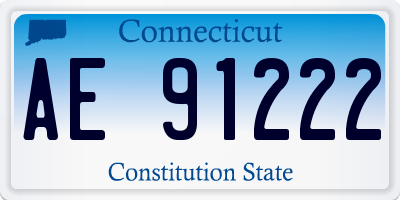 CT license plate AE91222