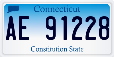 CT license plate AE91228