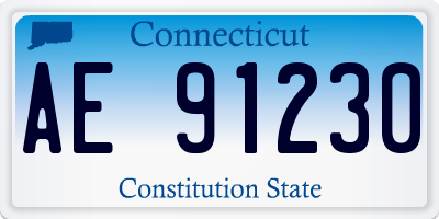 CT license plate AE91230