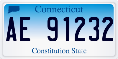 CT license plate AE91232