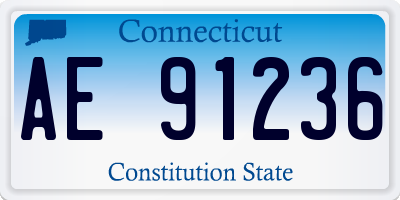 CT license plate AE91236