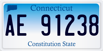 CT license plate AE91238