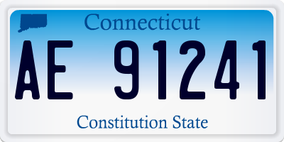 CT license plate AE91241