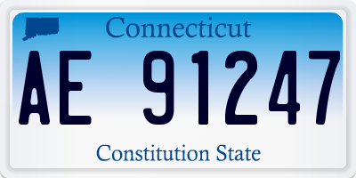 CT license plate AE91247