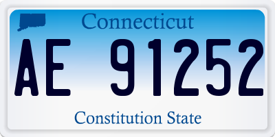 CT license plate AE91252
