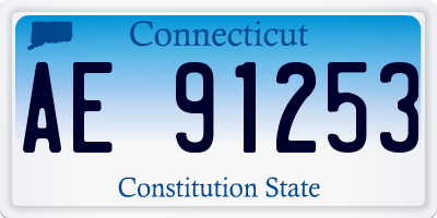 CT license plate AE91253