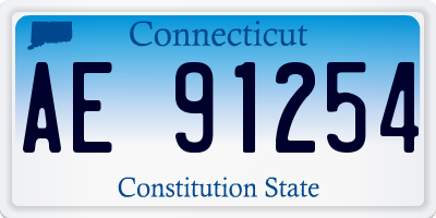 CT license plate AE91254