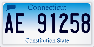 CT license plate AE91258