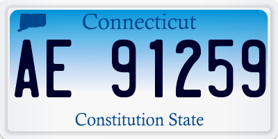 CT license plate AE91259