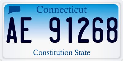 CT license plate AE91268