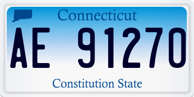 CT license plate AE91270