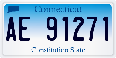 CT license plate AE91271