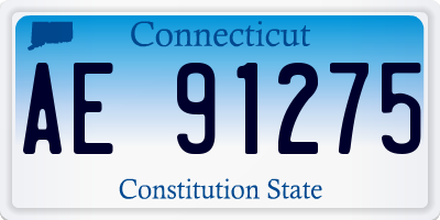 CT license plate AE91275