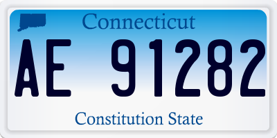 CT license plate AE91282
