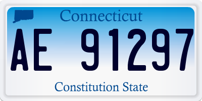 CT license plate AE91297