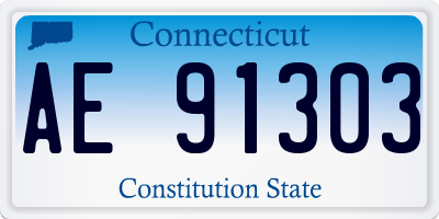 CT license plate AE91303