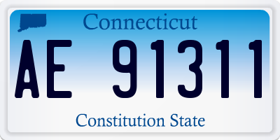 CT license plate AE91311
