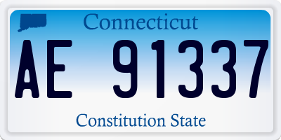 CT license plate AE91337