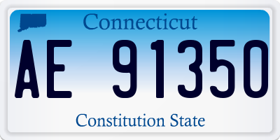 CT license plate AE91350