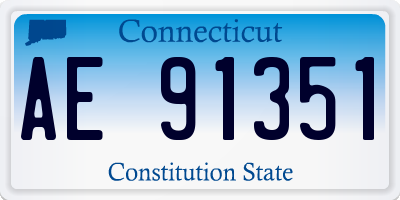 CT license plate AE91351