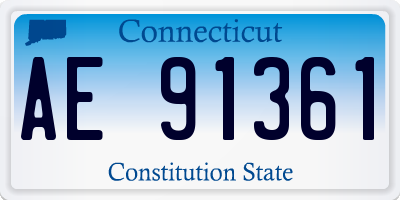 CT license plate AE91361
